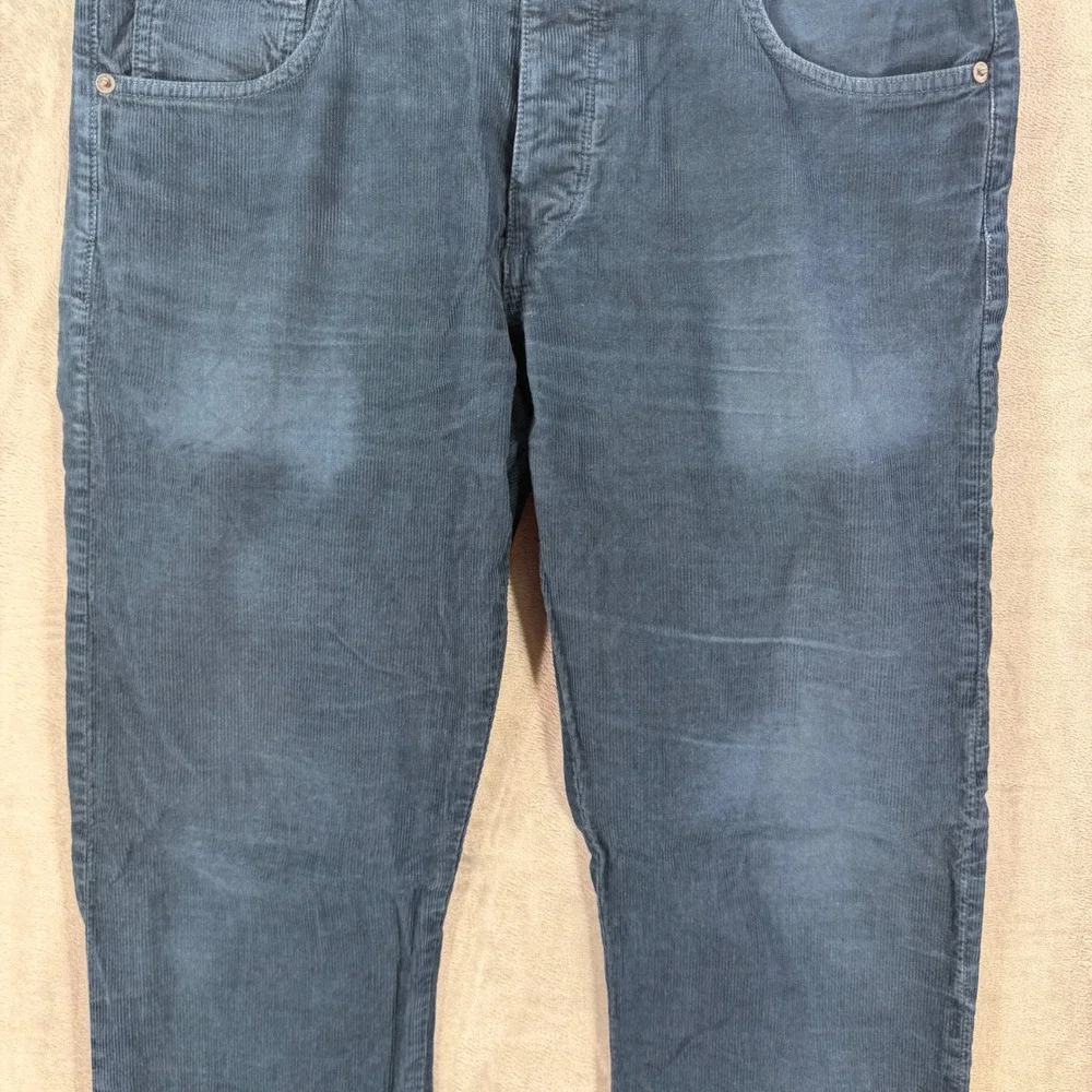 Rag & Bone Standard Issue Fit 3 Slim Straight Pants Men's 33x30 Blue Corduroy